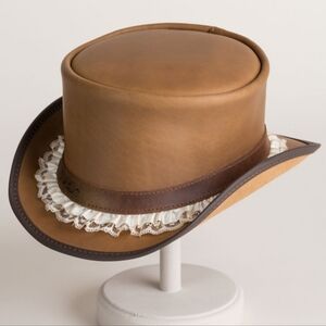 EUC Steampunk Marlow Leather Top Hat